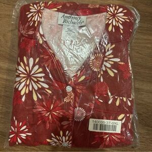 Anthony Richards Red‎ Floral Pajama Set